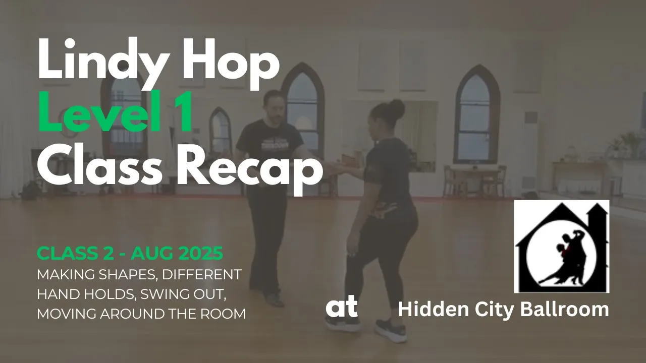 Teaching lindy hop at Hidden City Ballroom